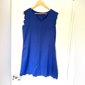 Royal Blue lightweight shift dress mini skirt